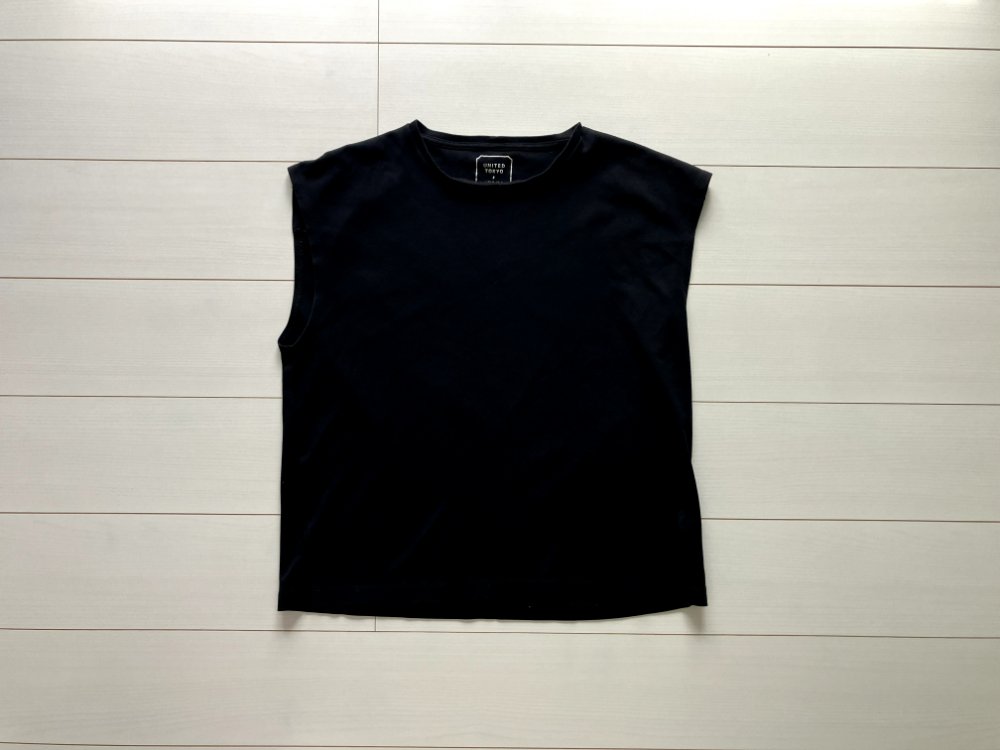 UNITED TOKYO テクノラマノースリーブTシャツ 黒