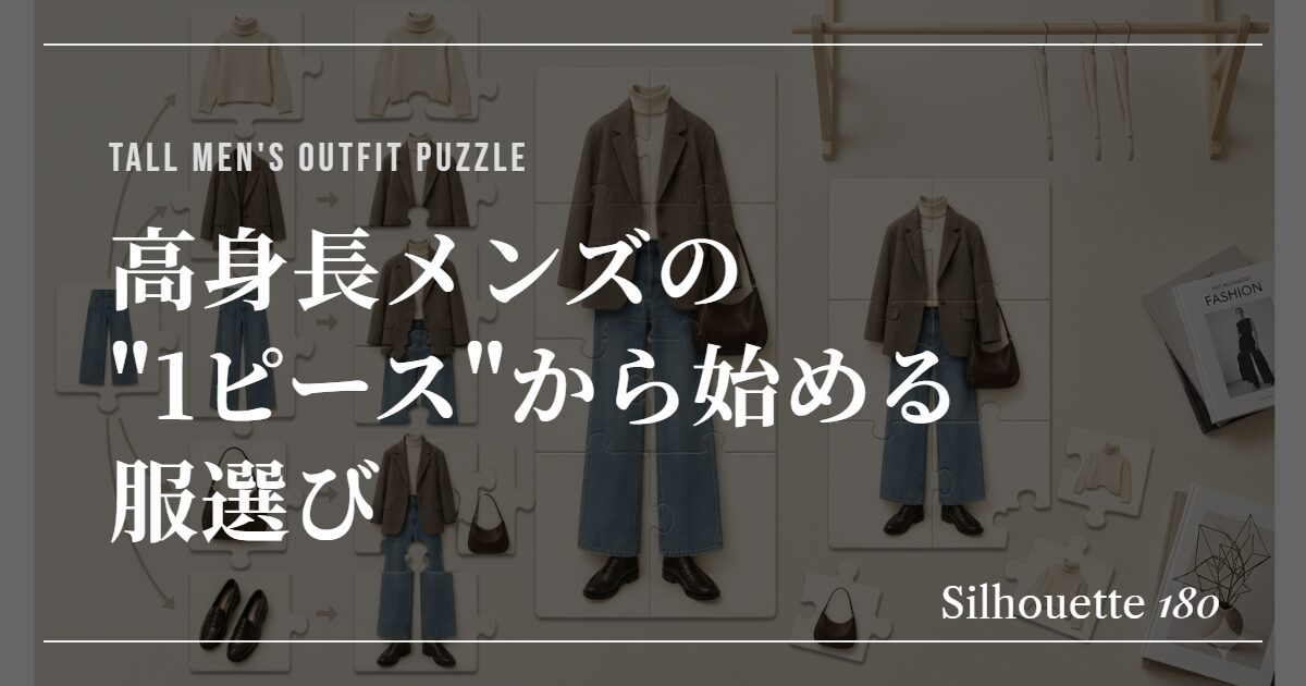 コーディネートをパズルのように組み立てている様子