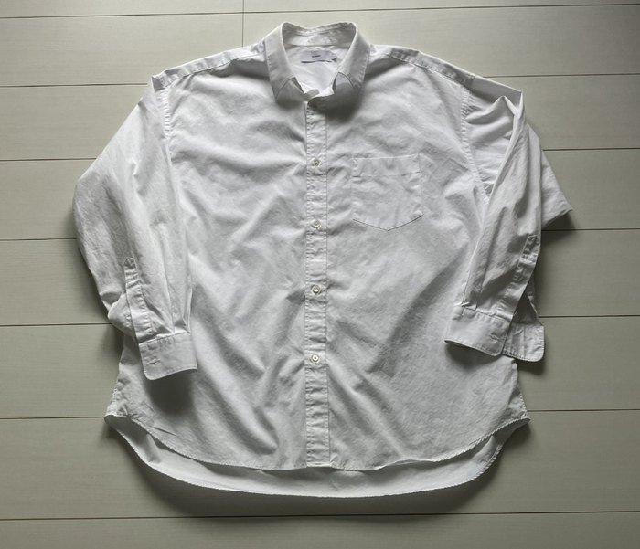 Graphpaper High Count Oversized Shirt(1)の平置き写真