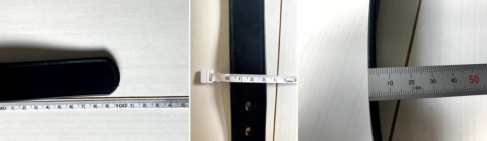 マーティンフェイジー クイックリリースベルトW32の実測(全長100cm・幅3.2cm・厚み4mm)